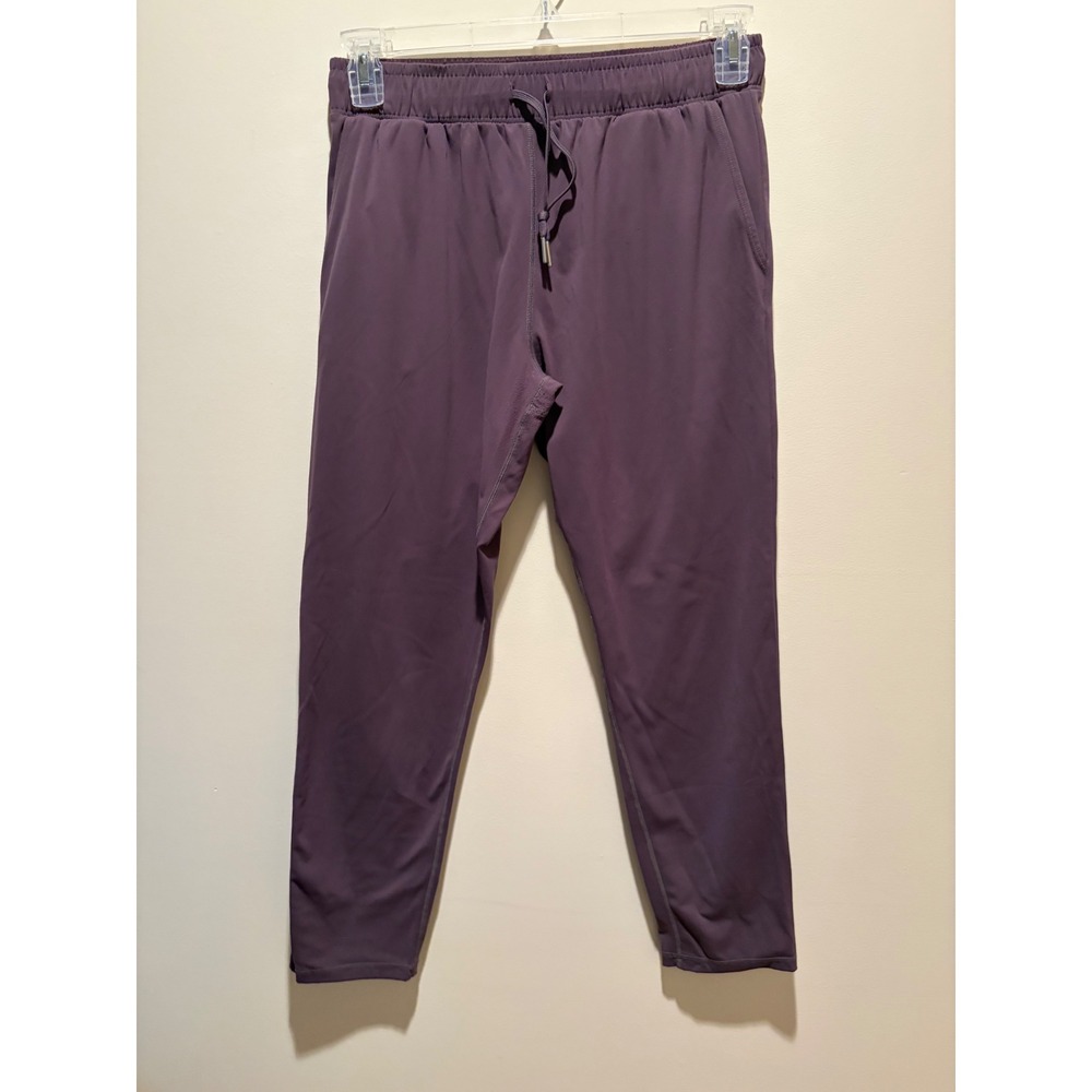 Zyia Active Grey Everywhere Pants Joggers Size Medium Plum Drawstring Pocket